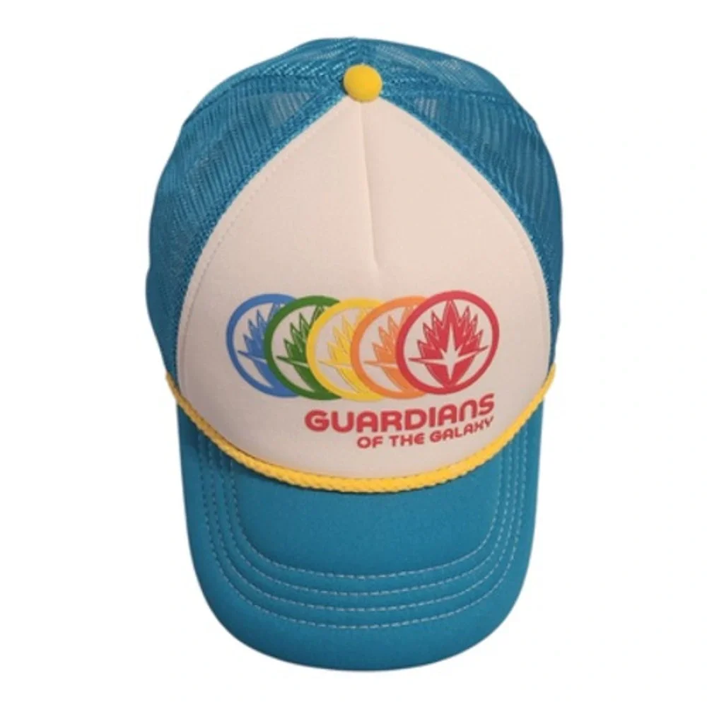 Marvel Guardians of the Galaxy Disney Parks Trucker Hat Teal White Mesh Snapback